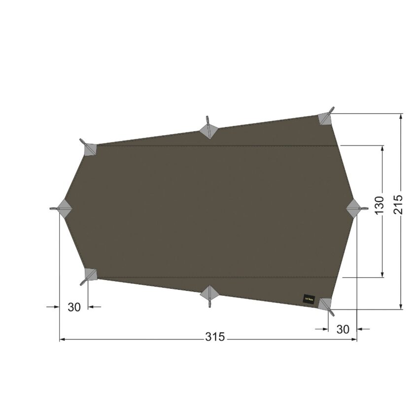 TARP WING 2LT – Toile Tatonka en polyamide/silicone – 315 x 215 cm – Vert SGO - Vue principale
