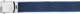 Ceinture tressee Bleue marine boucle argent 120 cm reglable - Vue principale