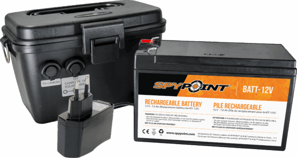 Batterie 12v Spypoint - Chargeur et boitier