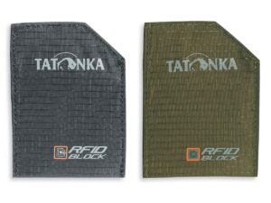 SLEEVE RFIDB SET - 2 Pochettes protection de donnée RFID Tatonka - Noir/Olive