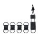 TT CABLE MANAGER SET – Set de 4 passe cable avec 1 Porte garrot – Noir - Vue principale