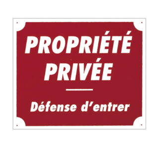sans marque EA - Panneau ''Propriété privée'' 30 x 25 cm - aménagement du territoire & agrainoirs