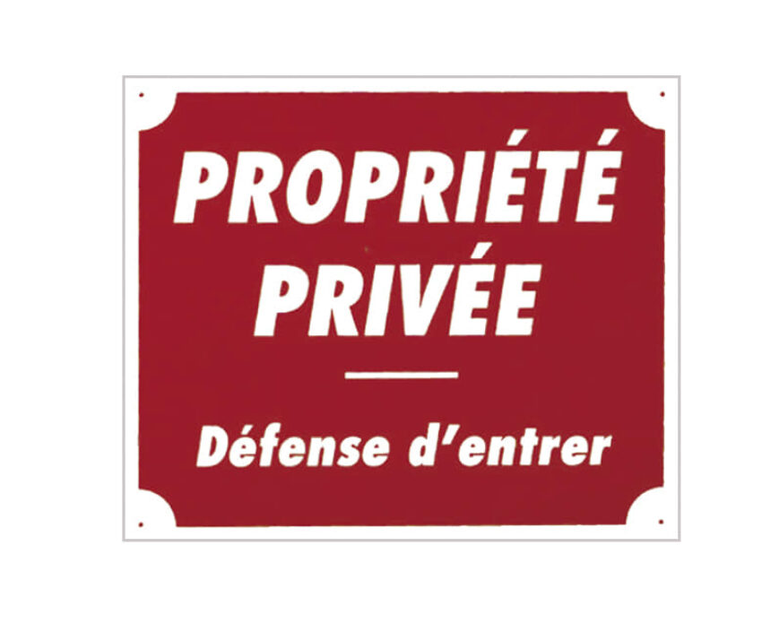 Panneau  »Propriété privée » 30 x 25 cm - Vue principale
