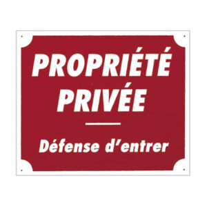sans marque EA - Panneau akilux ''Propriété privée'' 30 x 25 cm - aménagement du territoire & agrainoirs