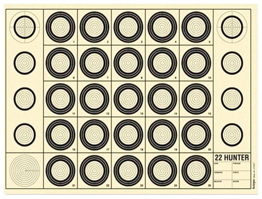 Cible Benchrest 22 Hunter 42 x 29,7 cm (A3) - Vue principale