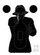 100 cibles silhouette Police 51 x 71 cm - Vue 1