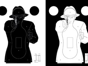 100 cibles silhouette Police 51 x 71 cm
