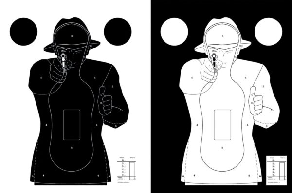 100 cibles silhouette Police 51 x 71 cm