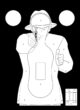100 cibles silhouette Police 51 x 71 cm - Vue 2