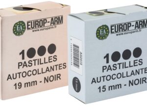 Pastilles autocollantes noires diam. 15 ou 19 mm