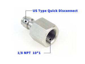 Adaptateur HPA / PCP  1/8 NPT avec connecteur type US