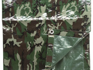 Bâche agricole camouflage Woodland 1.9x3 m avec oeillets