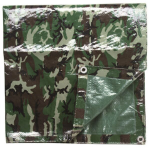 MILTEC - Bâche agricole camouflage Woodland 1.9x3 m avec oeillets - survie & outdoor