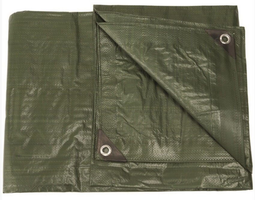 Bâche agricole olive 2.85×4 m avec oeillets - Vue principale