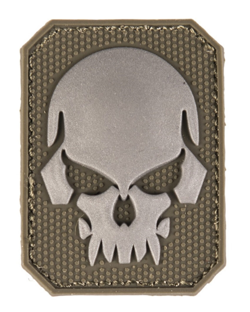 Patch PVC Tête de mort OD Green 6 x 4.5cm - Vue principale