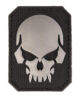 Patch PVC Tête de mort Noir 6 x 4.5cm - Vue principale