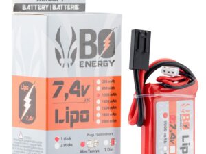 1 stick batterie Lipo 2S 7.4V 1000mAh 25C Peq