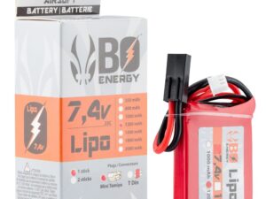 1 stick batterie Lipo 2S 7.4V 1200mAh 25C Peq
