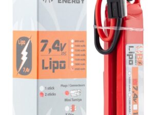2 sticks batterie Lipo 2S 7.4V 2000mAh 25C