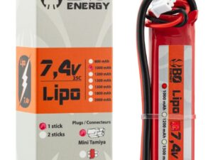 1 stick batterie Lipo 2S 7.4V 1000mAh 25C