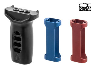 Grip Super slim Keymod avec inserts rouge et bleu