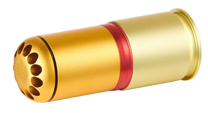Grenade 40mm à gaz 120 BB’s Or/Rouge/Orange - Vue principale