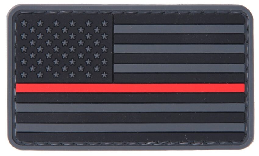 Patch PVC Drapeau USA Red line - Vue principale