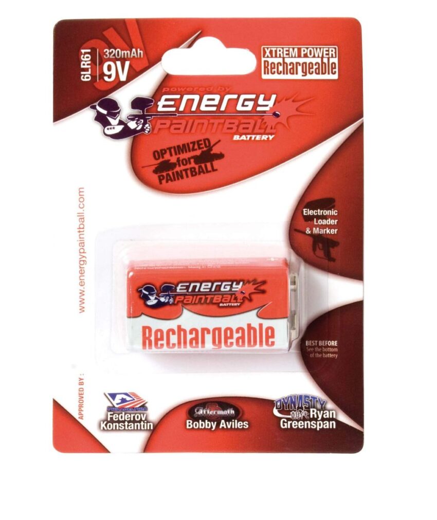 Accu rechargeable type 6LR61 9 volts – Energy Paintball - Vue principale