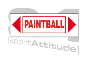 Panneau paintball fléché