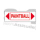 Panneau paintball fléché - Vue principale