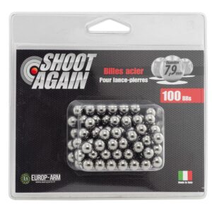 Shoot Again - 100 billes Acier - 7,9 mm. - lance pierres & sarbacanes