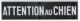 Attention au chien dim 24 x 6 cm Noir - Vue principale