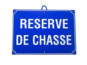Réserve de chasse dim 28 x 20 cm Bleu