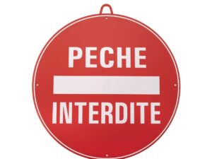 Pêche interdite diam 28 cm Rouge