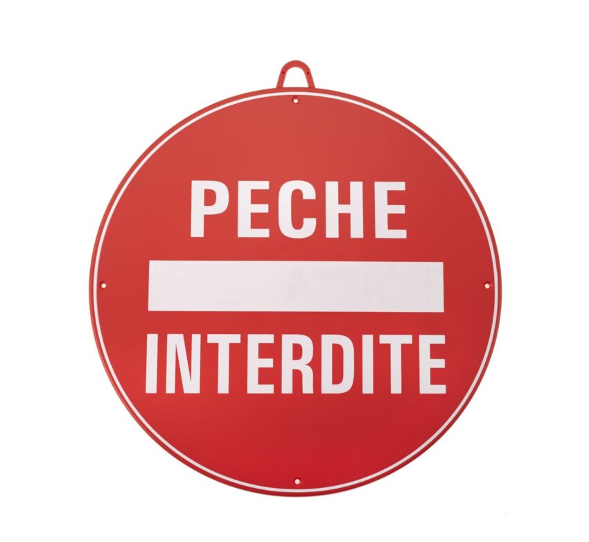 Pêche interdite diam 28 cm Rouge - Vue principale