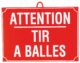 Attention tir à balles dim 28 x 20 cm, Rouge - Vue principale