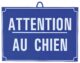 Attention au chien dim 28 x 20 cm, Bleu - Vue principale