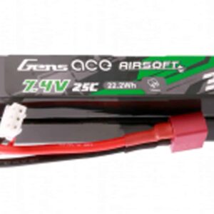 Batterie Lipo 2S 7.4V 3000mAh 25C 2 sticks Genspow - airsoft - batterie & fusibles
