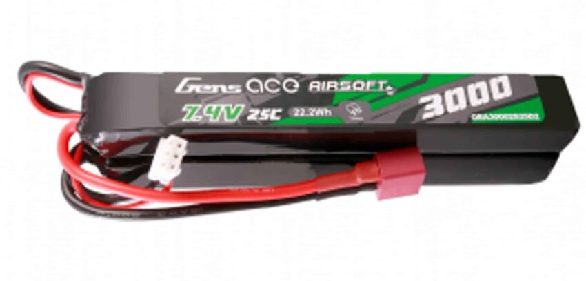Batterie Lipo 2S 7.4V 3000mAh 25C 2 sticks Genspow - Vue principale