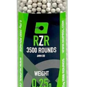 NUPROL - Billes Airsoft 6mm RZR 0.25g bouteille 3500 bbs - airsoft - billes, gaz & co2