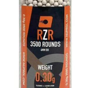 NUPROL - Billes Airsoft 6mm RZR 0.30g bouteille 3500 bbs - airsoft - billes, gaz & co2