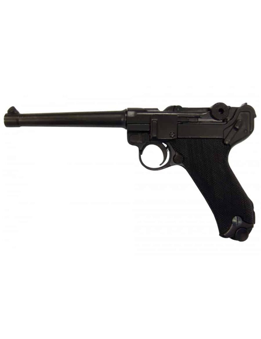 Pistolet Denix Luger P08 Parabellum crosse noir - Vue principale