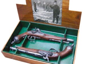 Réplique décorative Denix d'une paire de pistolets de duel Italien à poudre noire