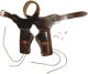 Ceinturon brun pour 1 ou 2 revolvers Western - Vue principale
