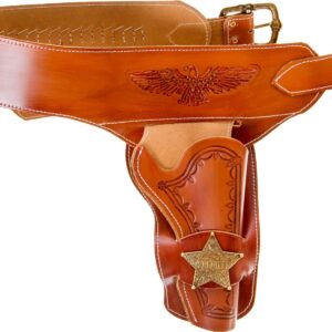 Denix - Ceinturon avec un holster sherif pour revolver Western - cadeaux, statuettes & répliques