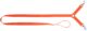 Laisse 1,30 m sangle nylon 2 chiens orange fluo – Country - Vue 1