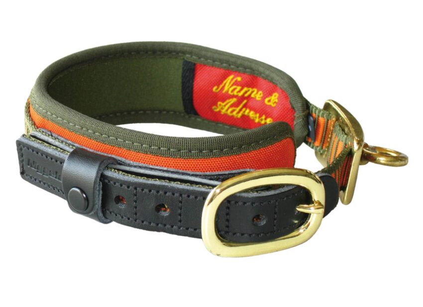 Collier de luxe olive/orange - Vue principale