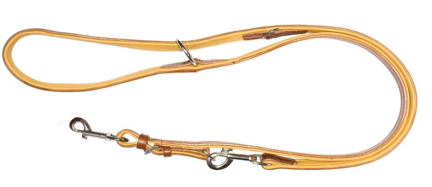 Laisse de dressage cuir marron – Heim - Vue principale