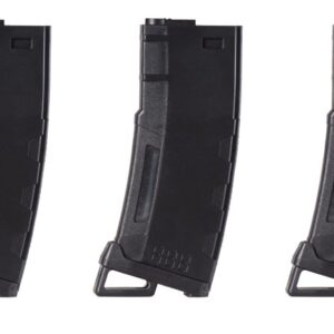 Lancer Tactical - Pack de 5 chargeurs Mid-cap Speed 130 billes pour M4 AEG noir - airsoft - accessoires airsoft