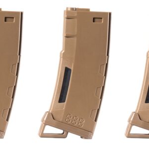 Lancer Tactical - Pack de 5 chargeurs Mid-cap Speed 130 billes pour M4 AEG Tan - airsoft - accessoires airsoft